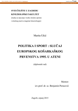 Slučaj Europskog Košarkaškog Prvenstva 1995