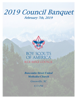 2019 Council Banquet February 7Th, 2019