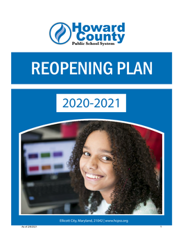 HCPSS Reopening Plan 2020-2021