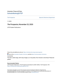 The Prospector, November 25, 2020