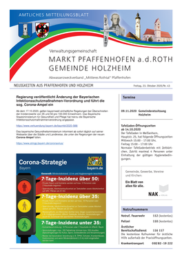 Markt Pfaffenhofen A.D.Roth Gemeinde Holzheim