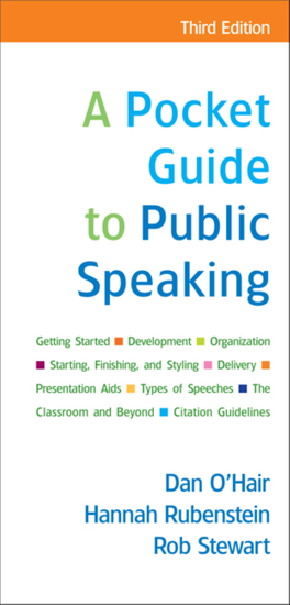 A Pocket Guide to Public Speaking THIRD EDITION