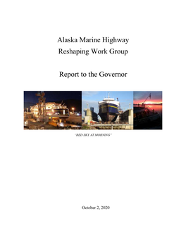 Report to the Governor AMH Reshaping Work Group 10 2 2020