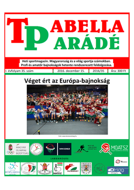 Tabellaparádé - Hetente Megjelenő Sportmagazin