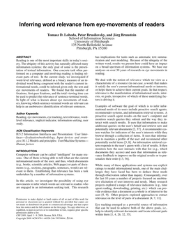 Inferring Word Relevance from Eye-Movements of Readers