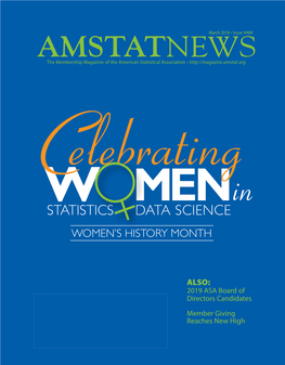 AMSTATNEWS the Membership Magazine of the American Statistical Association •