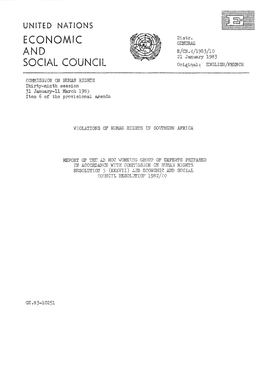 Economic and Social Council