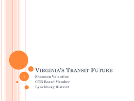 Virginia's Transit Future