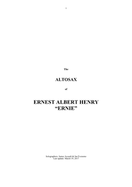 Download the Alto Saxophone of Ernie Henry