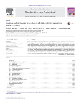 Structure and Mechanical Properties of Selected Protective Systems in Marine Organisms