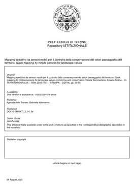 POLITECNICO DI TORINO Repository ISTITUZIONALE