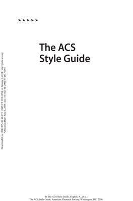 The ACS Style