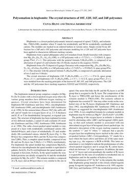 Polysomatism in Högbomite: the Crystal Structures of 10T, 12H, 14T, and 24R Polysomes