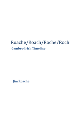 Cambro-Irish Timeline Jim Roache