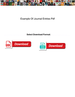 Example of Journal Entries Pdf