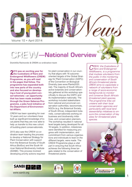 CREW Newsletter – 2014