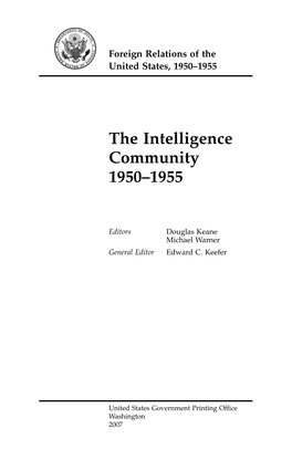 The Intelligence Community 1950–1955