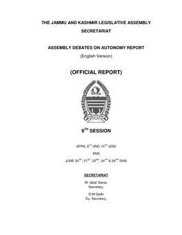 Official Report