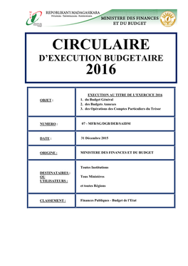 Circulaire D'execution Budgetaire 2016.Pdf