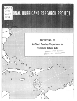 R(JCW IONAL HURRICANE RESEARCH PROJECT Flts^