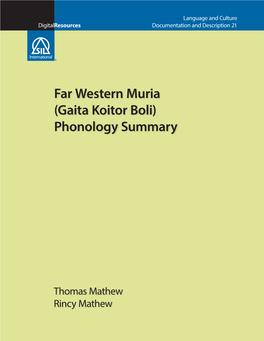 Far Western Muria Phonology Summary