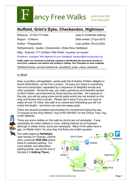 Nuffield, Grim's Dyke, Checkendon, Highmoor