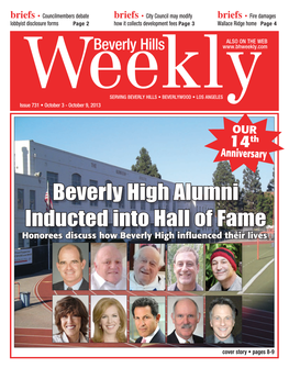 Beverly High Alumni Inducted Into Hall of Fame Honorees Discuss How Beverly High Influenced Their Lives