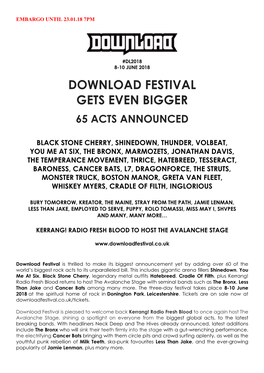 Download Festival Gets Even Bigger