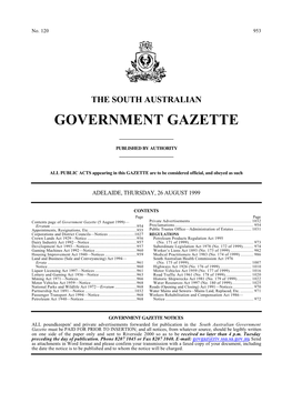 Government Gazette