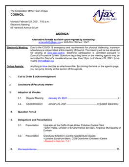 Council Agenda