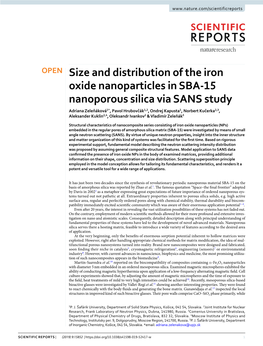 Size and Distribution of the Iron Oxide Nanoparticles in SBA-15