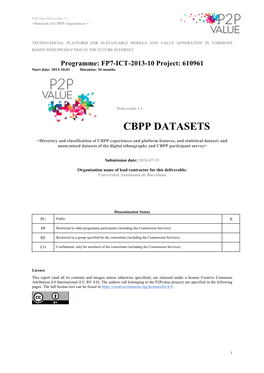 CBPP Databases, Digital Commons Data, Research of CBPP, Survey