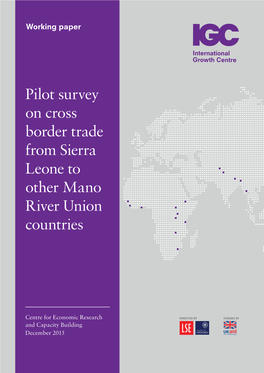 Pilot Survey on Cross Border Trade from Sierra Leone to Other Mano River Union Countries