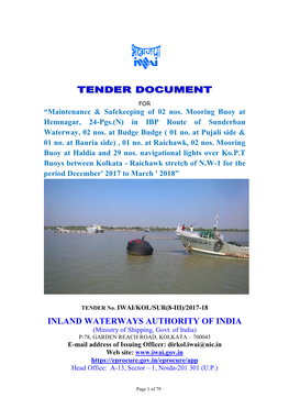 INLAND WATERWAYS AUTHORITY of INDIA (Ministry of Shipping, Govt