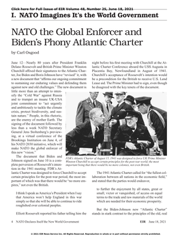 NATO the Global Enforcer and Biden's Phony Atlantic Charter