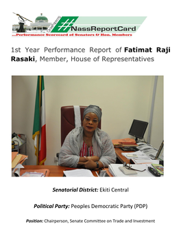 Raji Rasaki, Member, House of Representatives