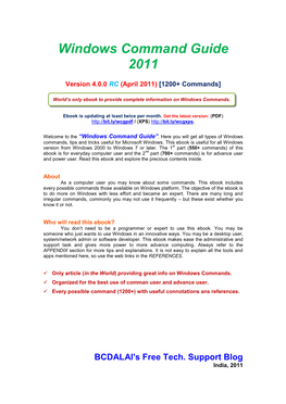 Windows Command Guide 2011