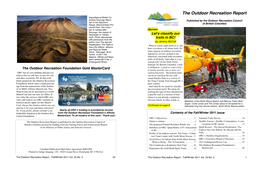 The Outdoor Recreation Report