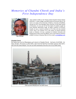 Chandni Chowk and the First Independence