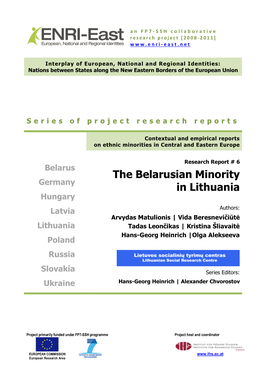 The Belarusian Minority in Lithuania