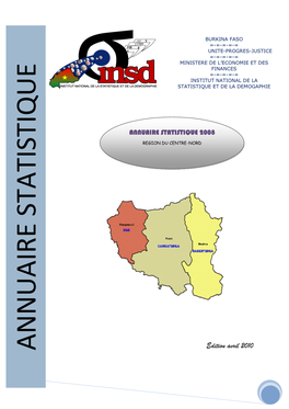 Annuaire Statistique 2008 De La Région Du Centre-Nord