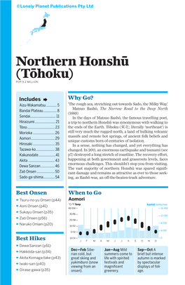 Northern Honshū (Tōhoku) POP 9.2 MILLION