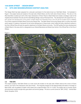 1545 Bank Street - Design Brief 1.0 Site and Neighbourhood Context Analysis