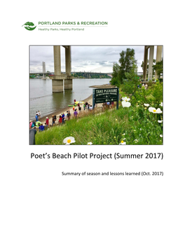 Poet's Beach Pilot Project Summary Report