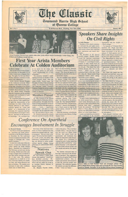 January 1987 Speakers Share Insights on Civil Rights Byholly Hatcher