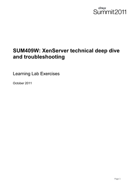 Xenserver Technical Deep Dive and Troubleshooting