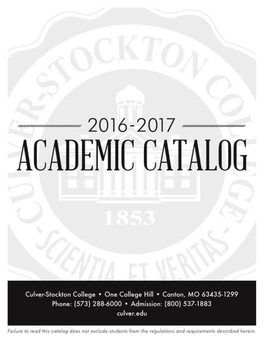 Academic Catalog 2016