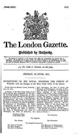 The London Gazette Aittjorftg