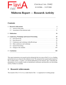 Midterm Report — Research Activity