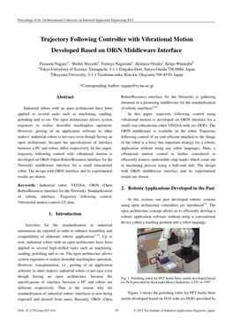 Trajectory Following Controller with Vibrational Motion Developed Based on Orin Middleware Interface